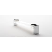 Affinity 5-5/8 Inch Center to Center Handle Cabinet Pull with White Glass