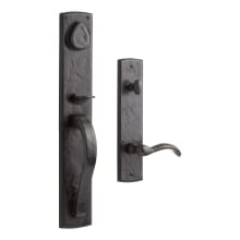 Ellis Left Handed Solid Bronze Keyed Entry Door Knob Set with 2-3/8" Backset