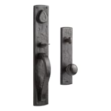 Ellis Left Handed Solid Bronze Keyed Entry Door Knob Set with 2-3/8" Backset