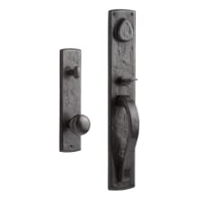 Ellis Right Handed Solid Bronze Keyed Entry Door Knob Set with 2-3/8" Backset