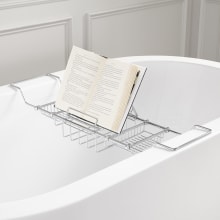 Nottingham Adjustable Brass Tub Caddy with Reading Rack