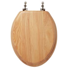 Luxury Light Oak Toilet Seat Standard Hinges - Elongated Bowl