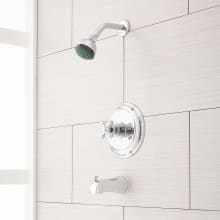 Glenley Pressure Balanced Tub and Shower Trim Package with Cross Handle - Rough In Included