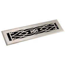Victorian Steel Floor Register - 2-1/4" x 10" (3-1/2" x 11-1/4" Overall)