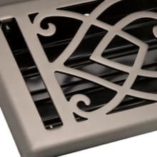 Victorian Steel Floor Register - 6" x 14" (7-1/4" x 15" Overall)