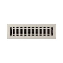 Contemporary Steel Floor Register - 2-1/4" x 12" (3-1/2" x 13-1/4"Overall)