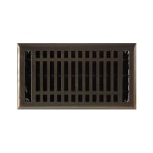 Contemporary Steel Floor Register - 6" x 10" (7-1/4" x 11" Overall)