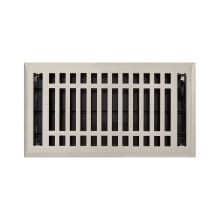 Contemporary Steel Floor Register - 6" x 12" (7-1/4" x 13" Overall)