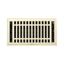 Contemporary Steel Floor Register - 6" x 14" (7-1/4" x 15" Overall)