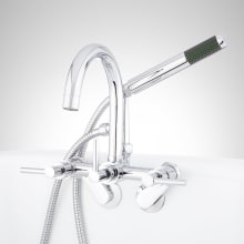 Sebastian Tub Faucet and Hand Shower - Variable Centers - Lever Handles