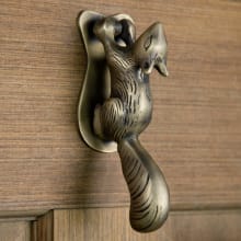 Squirrel 6-1/2 Inch Tall Solid Brass Door Knocker