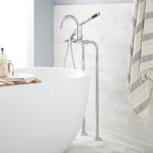 37-1/2" Sebastian Floor Mounted Tub Filler Faucet - Includes Hand Shower, Valve Included