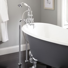 37-1/2" Nottingham Floor Mounted Tub Filler Faucet - Includes Hand Shower, Valve Included