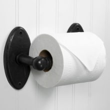 Wall Mounted Spring Bar Toilet Paper Holder with Oval Base