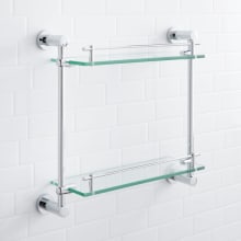 Ceeley 17" Two-Tier Glass Shelf