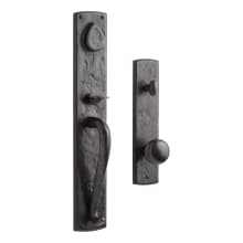Bullock Left Handed Solid Bronze Keyed Entry Door Knob Set with 2-3/4" Backset