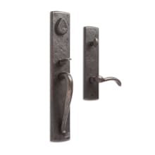 Bullock Left Handed Solid Bronze Keyed Entry Door Lever Set with 2-3/4" Backset