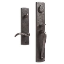 Bullock Right Handed Solid Bronze Keyed Entry Door Lever Set with 2-3/4" Backset