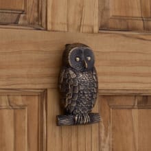 Owl 5-1/4 Inch Tall Solid Brass Door Knocker
