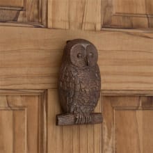 Owl 5-1/4 Inch Tall Solid Bronze Door Knocker