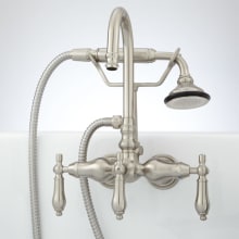 Pasaia Wall Mounted Clawfoot Tub Filler Faucet - Includes Telephone Style Hand Shower