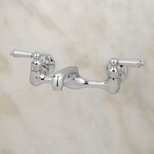 1.8 GPM Wall Mounted Double Handle Utility Faucet with Metal Handles