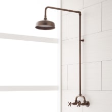 Baudette Retrofit Shower with Shower Head, Shower Arm, and Cross Handles
