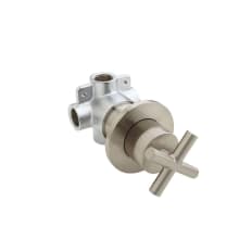 Modern Three-Way In-Wall Diverter with Cross Handle