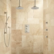 Labelle Thermostatic Shower System with 10" Rain Shower Head and Hand Shower - Rough In Included