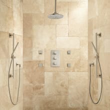 Monette Thermostatic Shower System with 10" Rain Shower Head and Hand Shower - Rough In Included