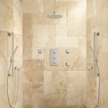Monette Thermostatic Shower System with 10" Rain Shower Head and Hand Shower - Rough In Included