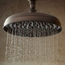 10" Lambert Rainfall Nozzle Shower Head - 12" Ornate Arm