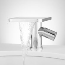 Knox Single Hole Waterfall Bathroom Faucet with Pop-Up Drain Assembly