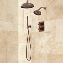 Hinson Thermostatic Shower System with 8" Rain Shower Head and Hand Shower - Rough In Included