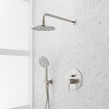 Lattimore Pressure Balanced Shower System with Rainfall Shower Head and Hand Shower - Rough-In Valve Included