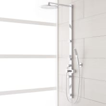 Correia Thermostatic Shower Panel with Rain Shower Head, Hand Shower, Hose, and 3 Body Sprays - Rough In Included