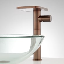 Knox Waterfall Vessel Faucet with Drain - Overflow