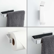 Newberry 4 Piece Bathroom Package with 23-3/4" Towel Bar, Robe Hook, Towel Ring, and Toilet Paper Holder