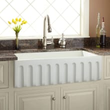 Mitzy 36" Farmhouse Single Basin Fireclay Kitchen Sink with Fluted Apron