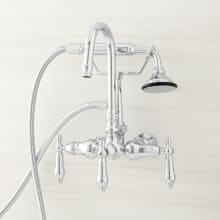 Pasaia Wall Mounted Clawfoot Tub Filler with Built-In Diverter - Includes Hand Shower