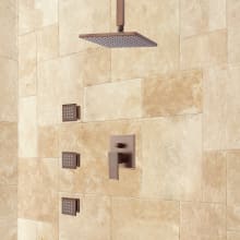 Ryle Pressure Balanced Shower System with 7-3/4" Rain Shower Head and 3 Body Sprays - Rough In Included