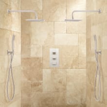 Ryle Thermostatic Shower System with 7-3/4" Rain Shower Head and Hand Shower - Rough In Included