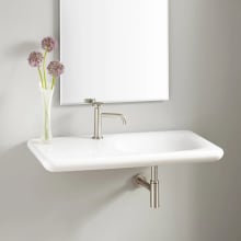 Vilas 36" Vitreous China Wall Mounted Sink with Single Faucet Hole