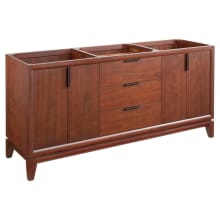 Talyn 72" Freestanding Mahogany Double Basin Vanity Cabinet - Cabinet Only - Less Vanity Top