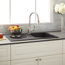 Allardt 34" Drop-In Granite Composite Sink with Drainboard