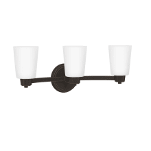 Windsor Gate 3 Light 22" Wide Bathroom Vanity Light with Frosted Glass Shades