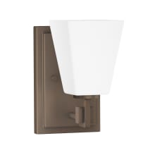 Hoxton Single Light 5" Wide Bathroom Sconce with Frosted Glass Shade