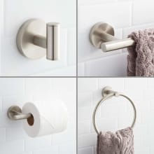 Steffin 4 Piece Bathroom Package with 24" Towel Bar, Robe Hook, Towel Ring, and Toilet Paper Holder