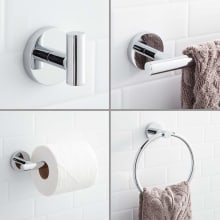 Steffin 4 Piece Bathroom Package with 24" Towel Bar, Robe Hook, Towel Ring, and Toilet Paper Holder