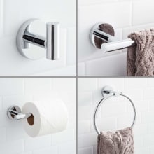 Exira 4 Piece Bathroom Package with 24" Towel Bar, Robe Hook, Towel Ring, and Toilet Paper Holder